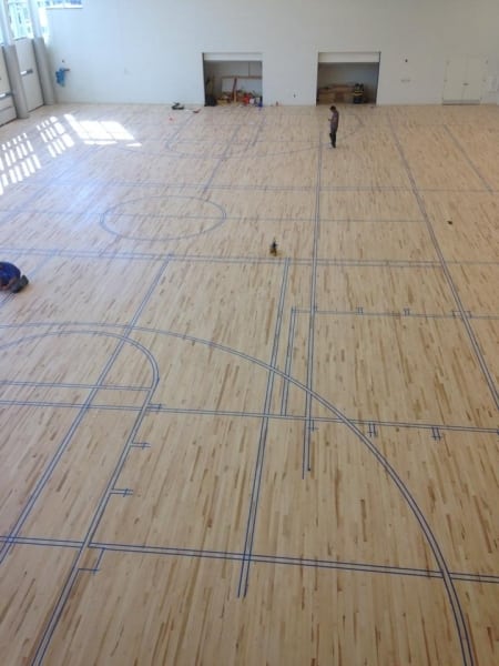 Gym Floor Graphics Game Court Lines New York Ny Atlantic